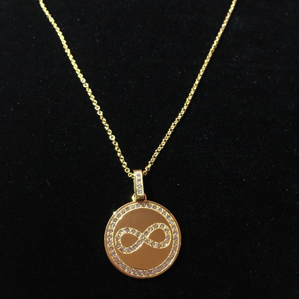 Infinity Love Pendant Gold Plated Necklace - Picture 5 of 5